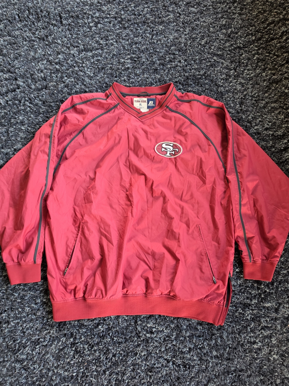 Russell Athletic Mens Jacket XLarge 49ers Red Jacket Water Resistant Team Issue
